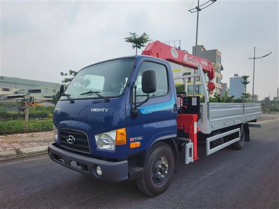 Xe tải hyundai gắn cẩu 3 tấn 4 đốt